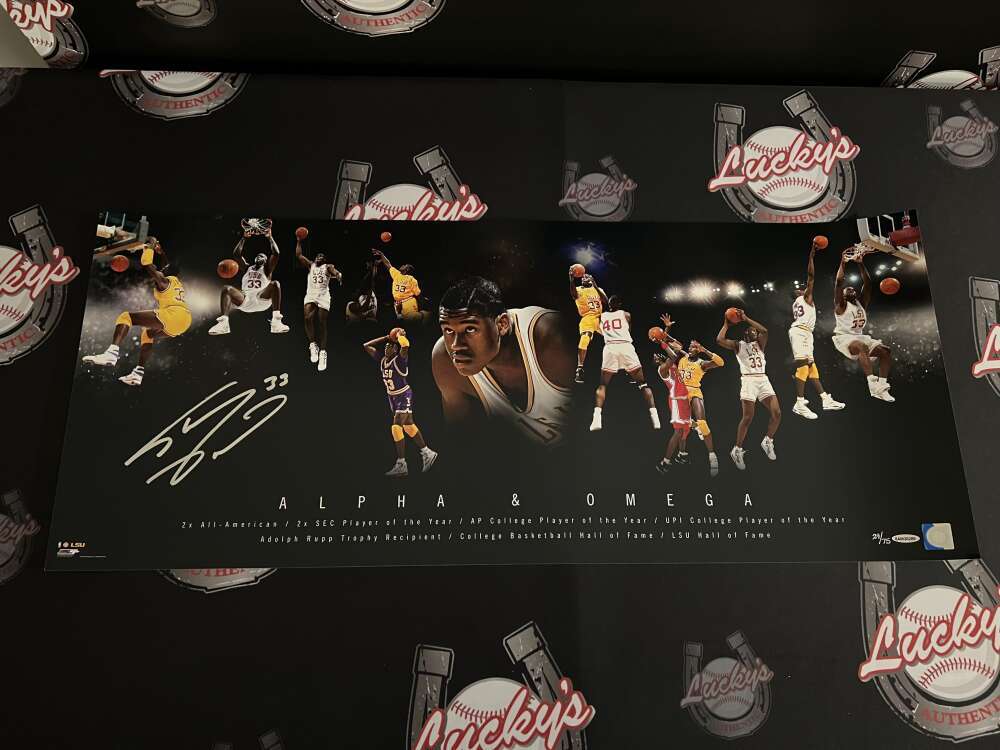 Shaquille O'Neal Shaq Signed Auto 36x15 Photo "Alpha & Omega" 29/75 UDA COA LSU0