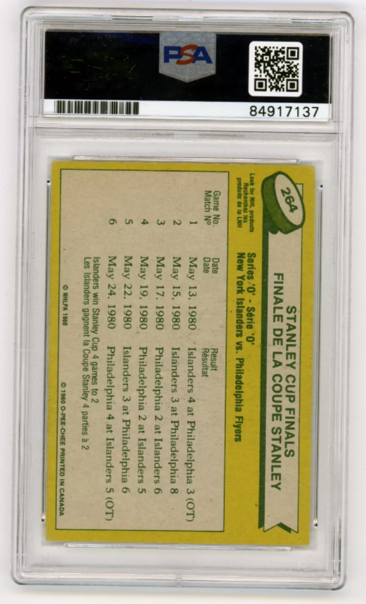 Billy Smith 1980-81 O-Pee-Chee OPC #264 SC Finals Signed PSA Authentic Auto HOF1