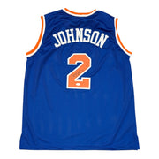 Larry Johnson Signed Autographed New York Knicks Custom Jersey JSA Witness COA0