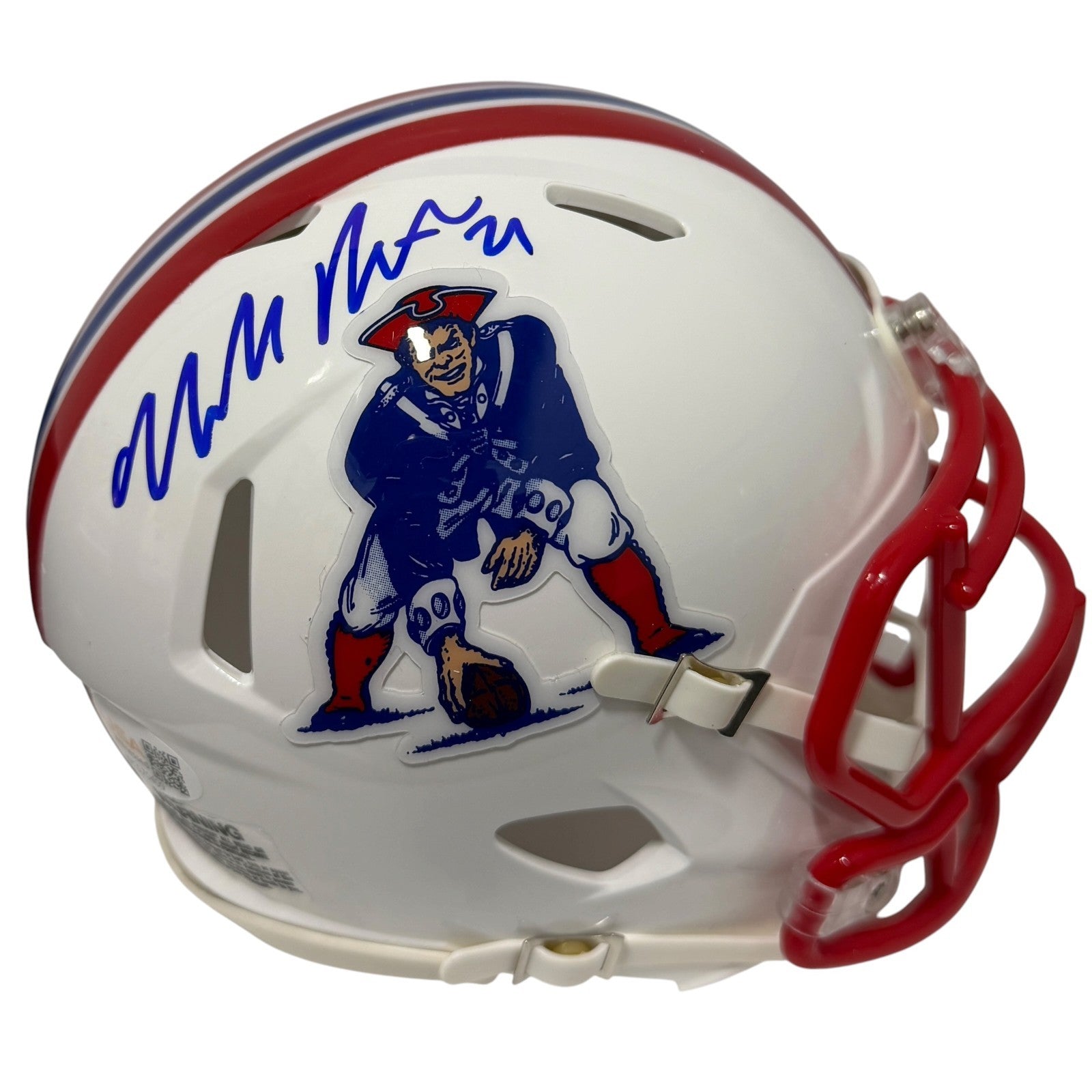 Malcolm Butler Signed New England Patriots TB Mini Helmet JSA Witness COA0