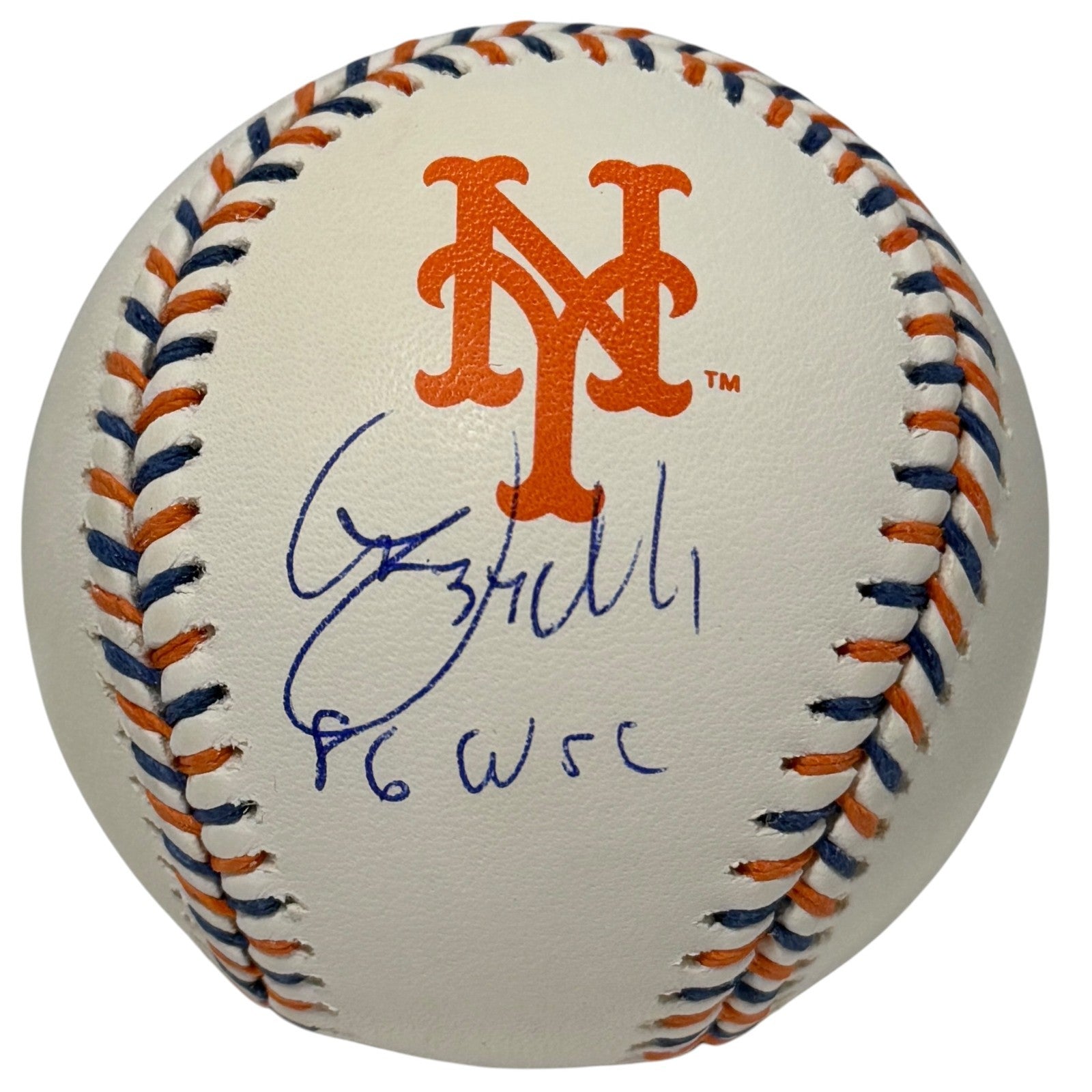Lee Mazzilli Signed ROMLB NY Mets Logo Baseball w/ 86 WSC Insc JSA Witness COA0