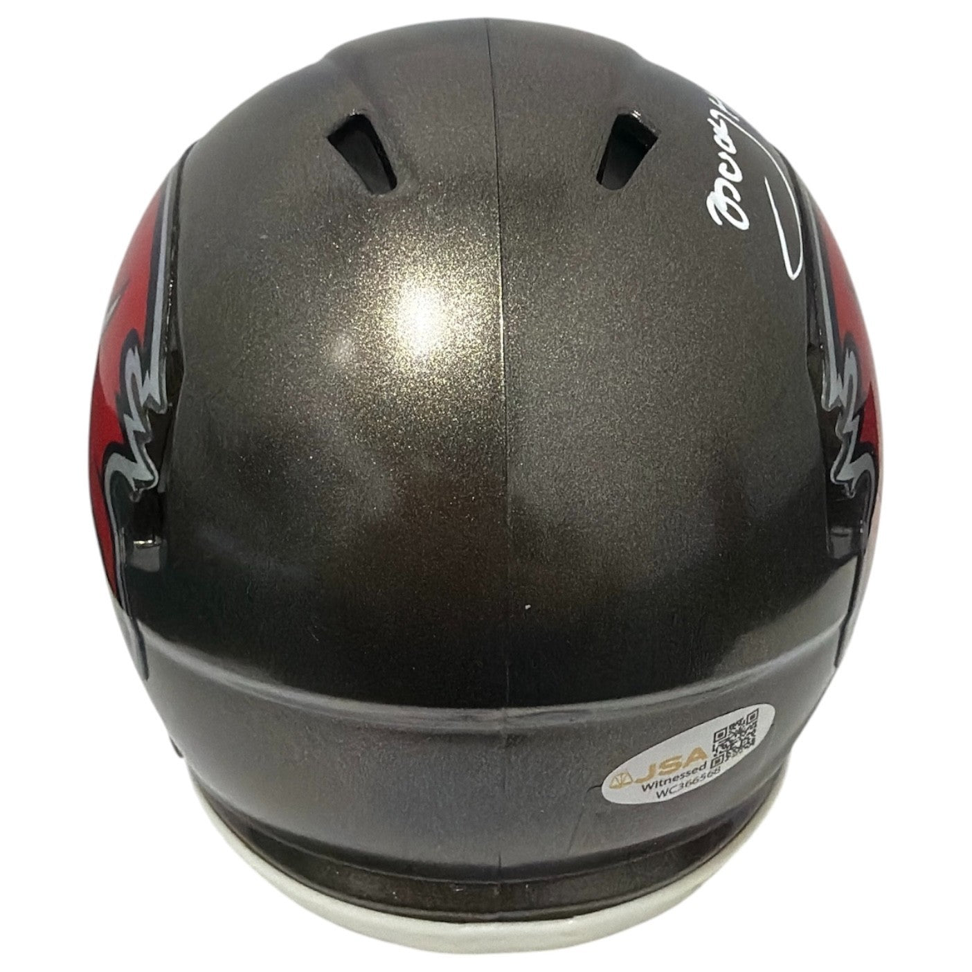 Bucky Irving Signed  Tampa Bay Buccaneers Speed Mini Helmet JSA Witness COA2