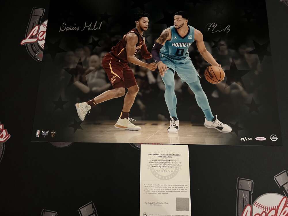 Darius Garland & Miles Bridges Signed 24x16 Photo Rising Stars /100 UDA COA4