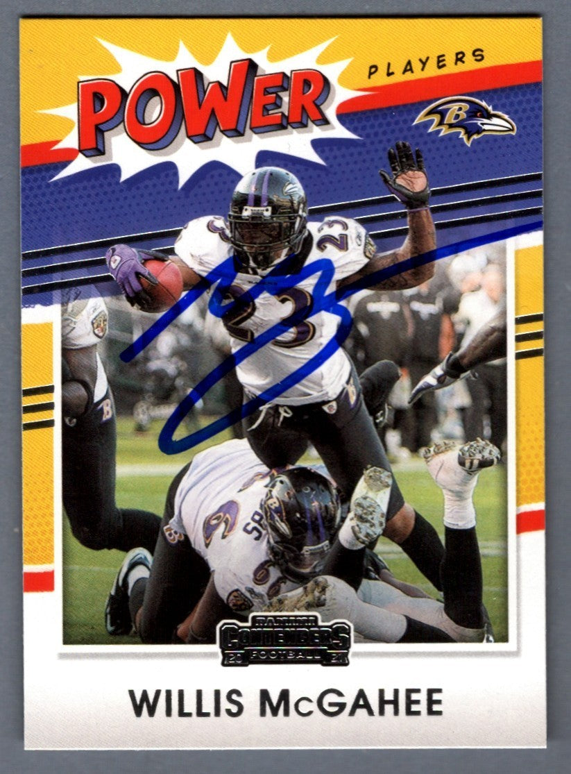 Willis McGahee Signed 2021 Panini Contenders #PP-WMC Power Players LSCM COA0