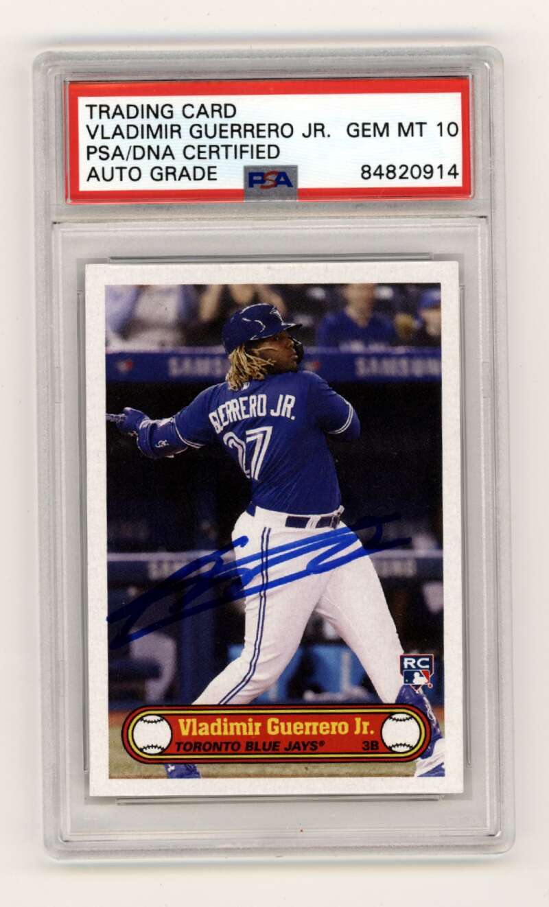 Vladimir Guerrero Jr. 2019 Topps 582 Montgomery Club #5 RC Signed PSA 10 Auto0