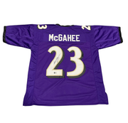 Willis McGahee Signed Baltimore Ravens Custom Jersey Beckett Witness BAS COA0