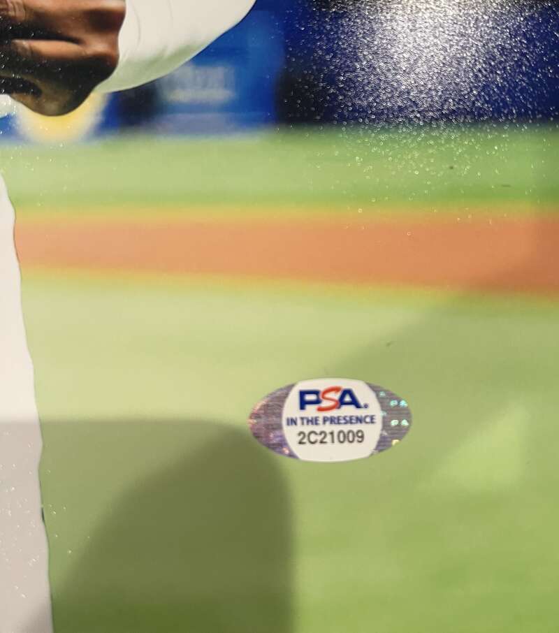 Randy Arozarena Signed Autographed Rays 11x14 Photo w/  2021 AL ROY PSA ITP COA2