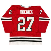 Jeremy Roenick Signed Blackhawks Custom Jersey w/ HOF 24 Beckett Witness BAS COA0
