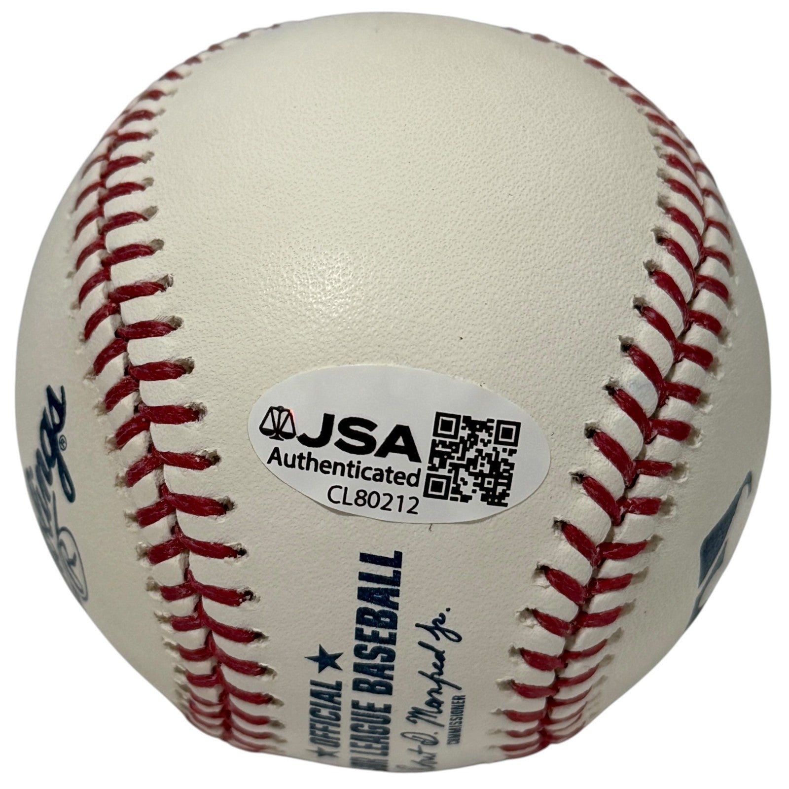 Giancarlo Stanton Signed Autographed ROMLB Baseball w/ 2017 MVP JSA COA Yankees1
