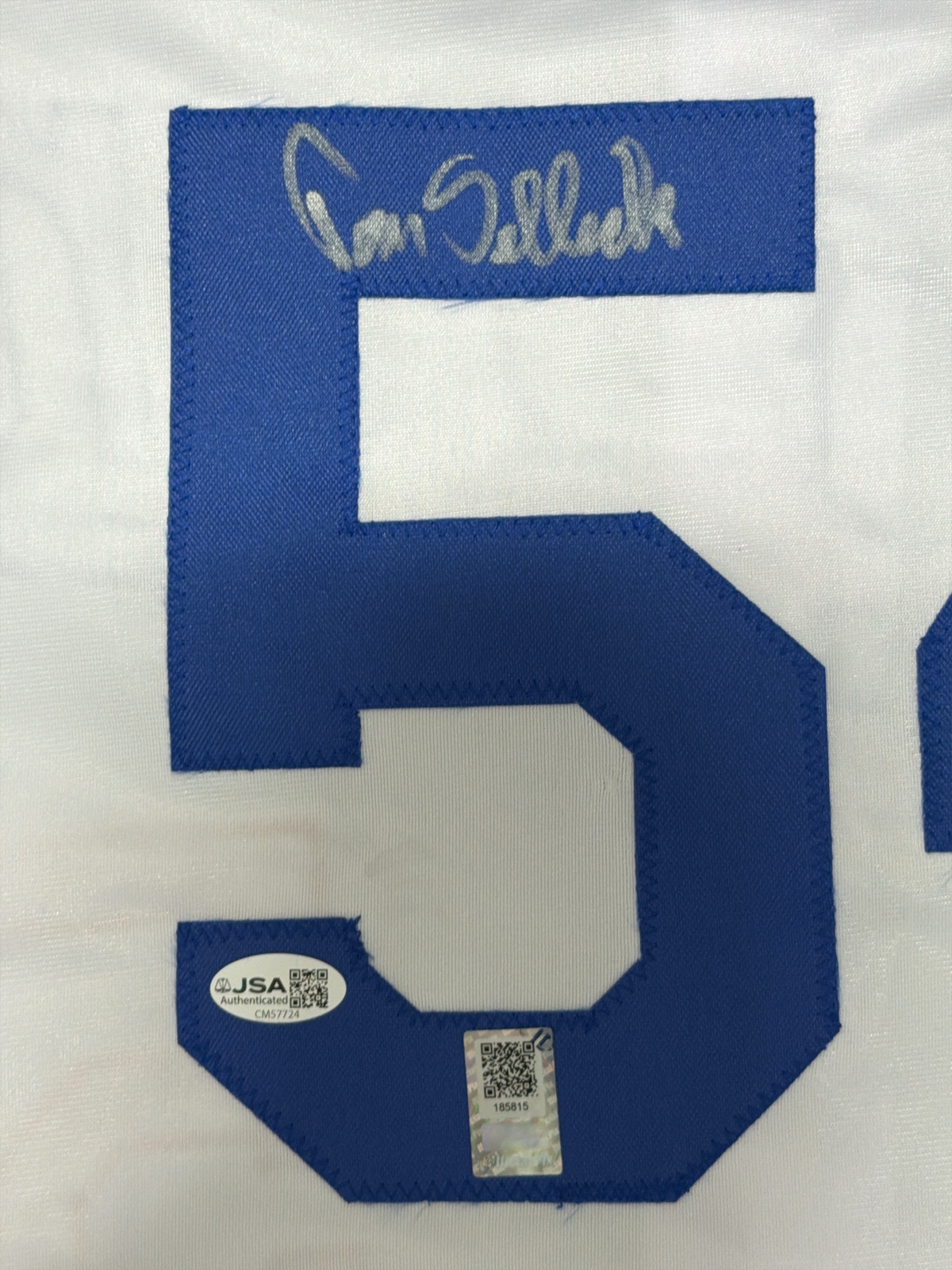 Tom Selleck Signed Mr. Baseball Jack Elliot Dragons Custom Jersey OPix & JSA COA1