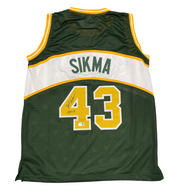 Jack Sikma Signed Seattle Sonics Custom Jersey w/ HOF 19 Beckett Witness BAS COA0