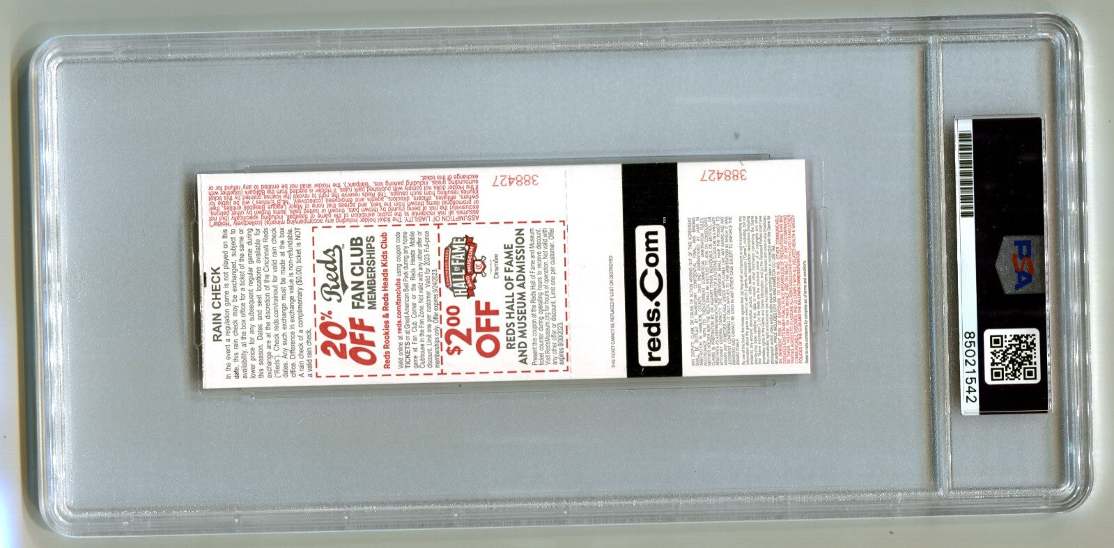 Elly De La Cruz Signed MLB Debut Original Game Ticket 6/6/2023 PSA 10 Auto Reds1