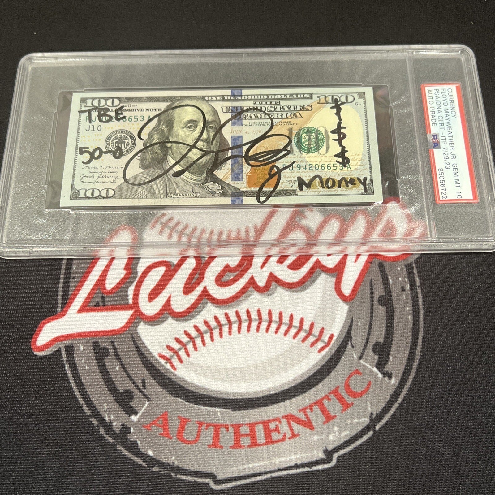 Floyd Mayweather Jr Signed $100 Bill US Currency x4 Inscriptions PSA 10 Auto F0