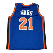 Charlie Ward Signed New York Knicks Custom Jersey w/ 99 ECF Champs JSA Wit COA0