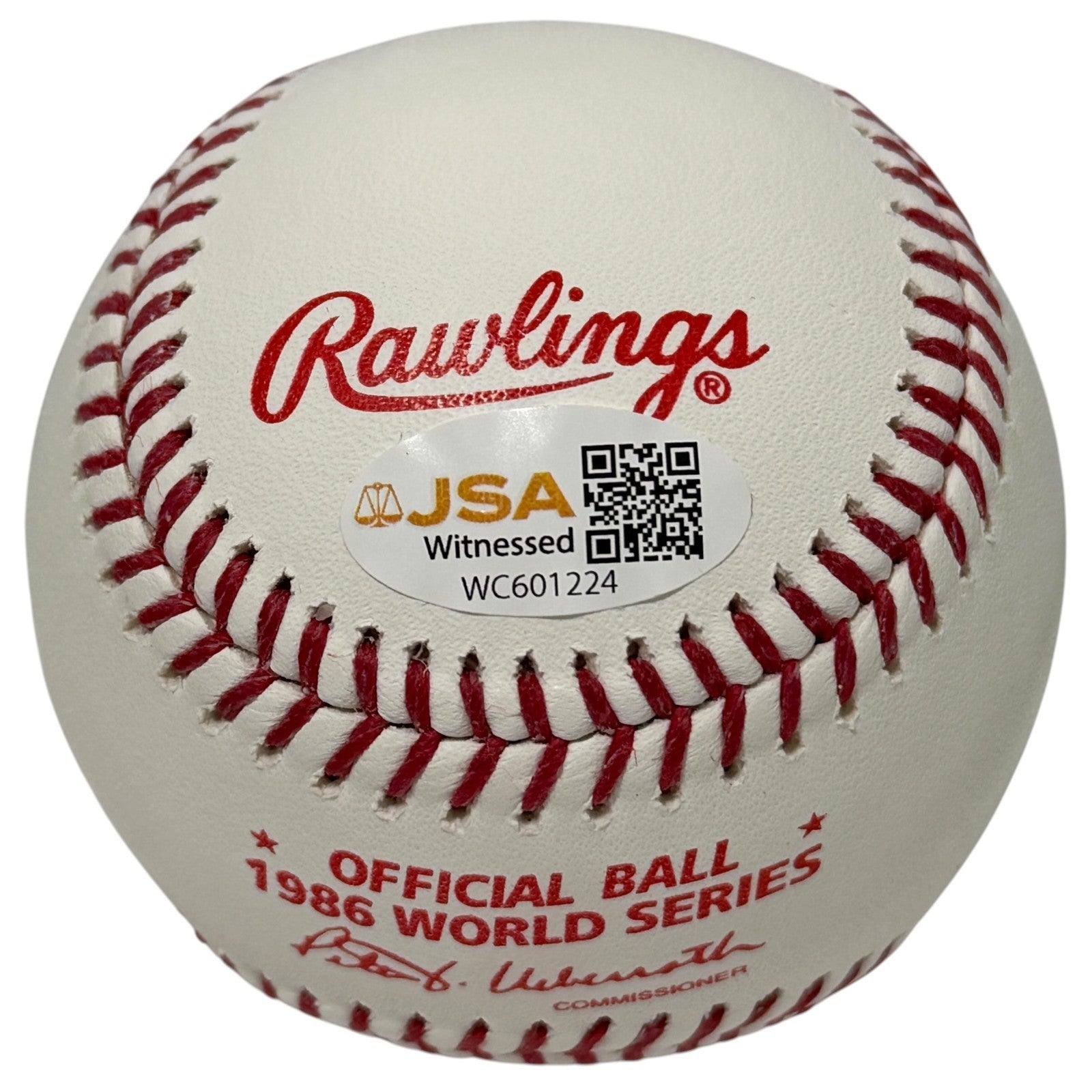 Lee Mazzilli Signed 1986 World Series Baseball w/ 86 WSC Insc JSA Witness COA1