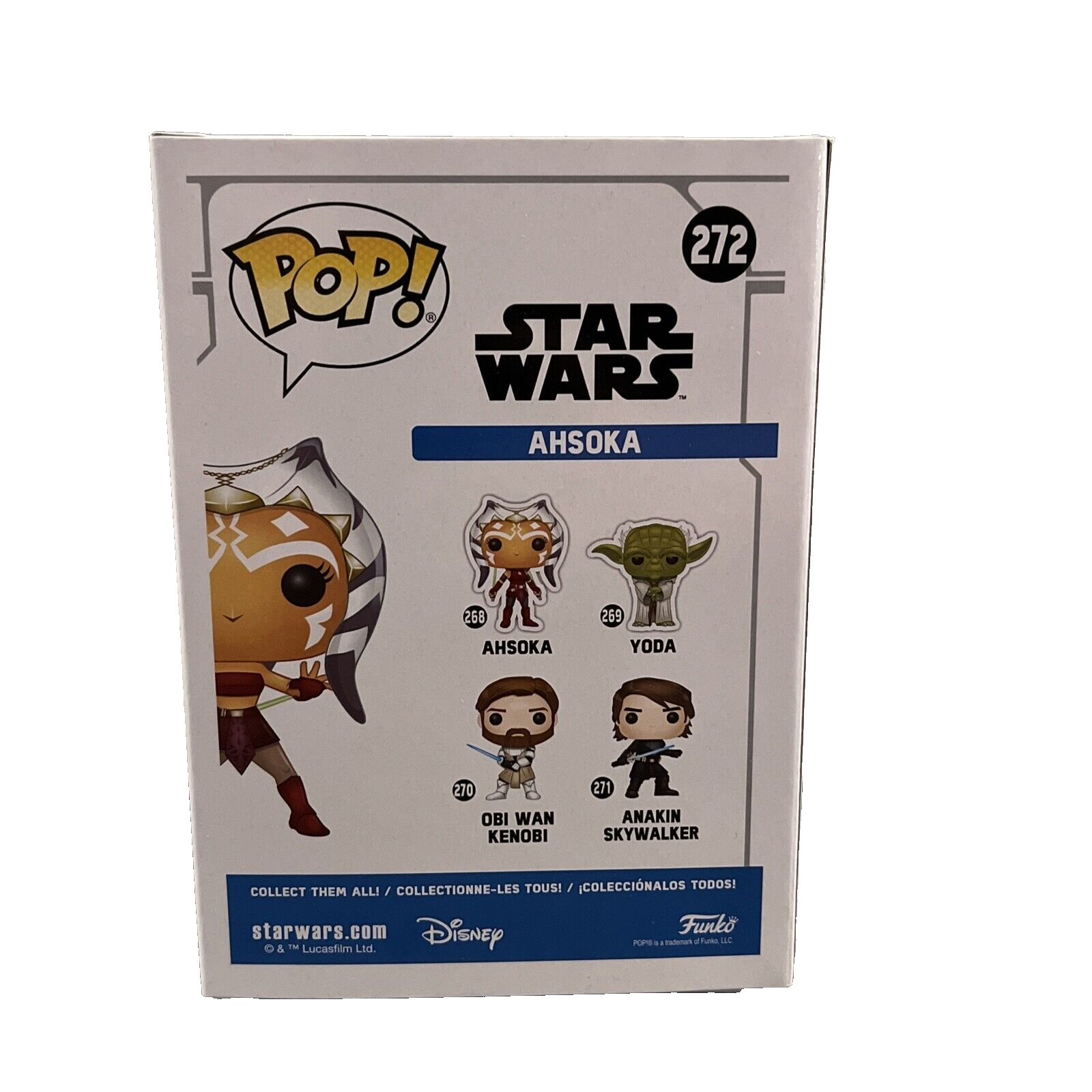 Ashley Eckstein Signed Auto Ahsoka Tano 272 Star Wars Funko Pop w 2 Insc JSA COA4
