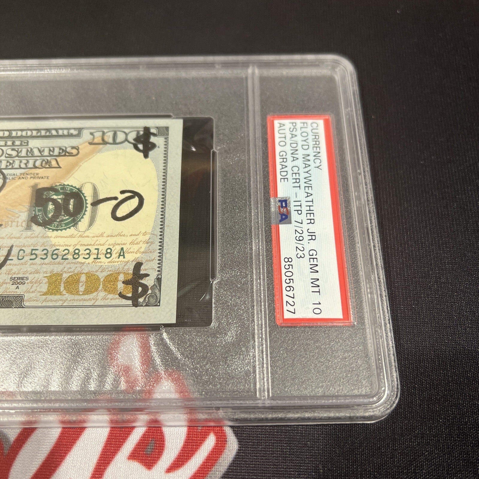 Floyd Mayweather Jr Signed $100 Bill US Currency x4 Inscriptions PSA 10 Auto B3