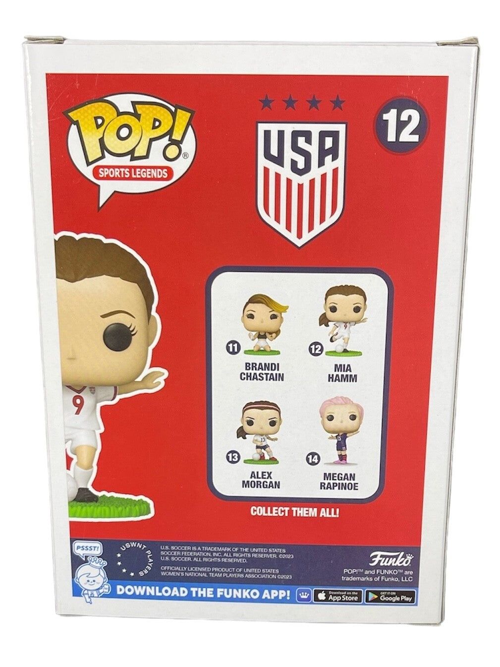 Mia Hamm Signed Auto USA Soccer Funko Pop #12 USA Gold 96 04 Beckett BAS COA RWB2