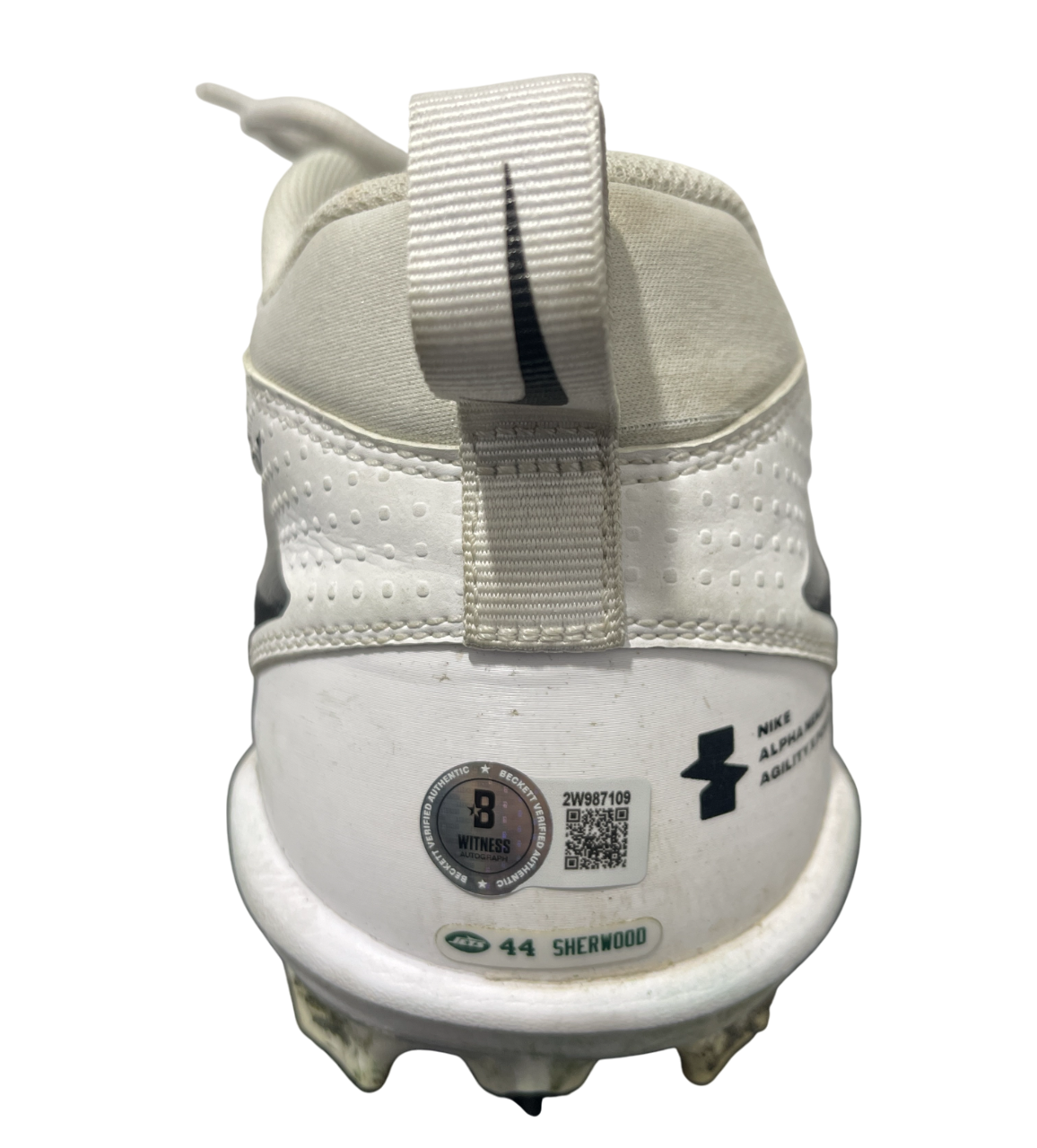 Jamien Sherwood Signed 2024 Game Used Football Cleats (PAIR) Beckett Wit BAS COA5