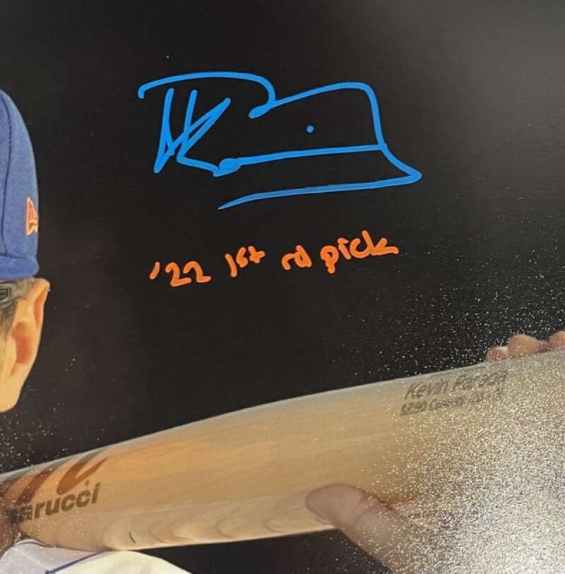 Kevin Parada Signed New York Mets 11x14 Photo w/ 22 1st Rd Pick Beckett BAS COA1