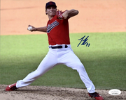 James Karinchak Signed Autographed Cleveland Indians 8x10 Photo JSA COA #20