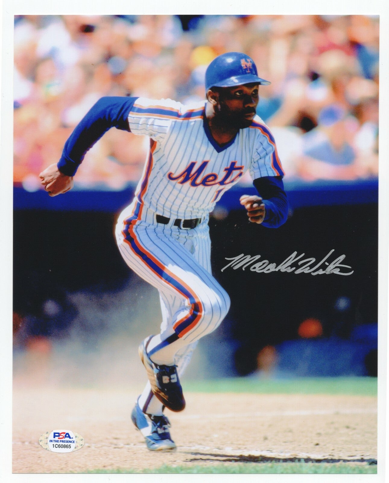 Mookie Wilson Signed Autographed New York Mets 8x10 Photo PSA ITP COA #10