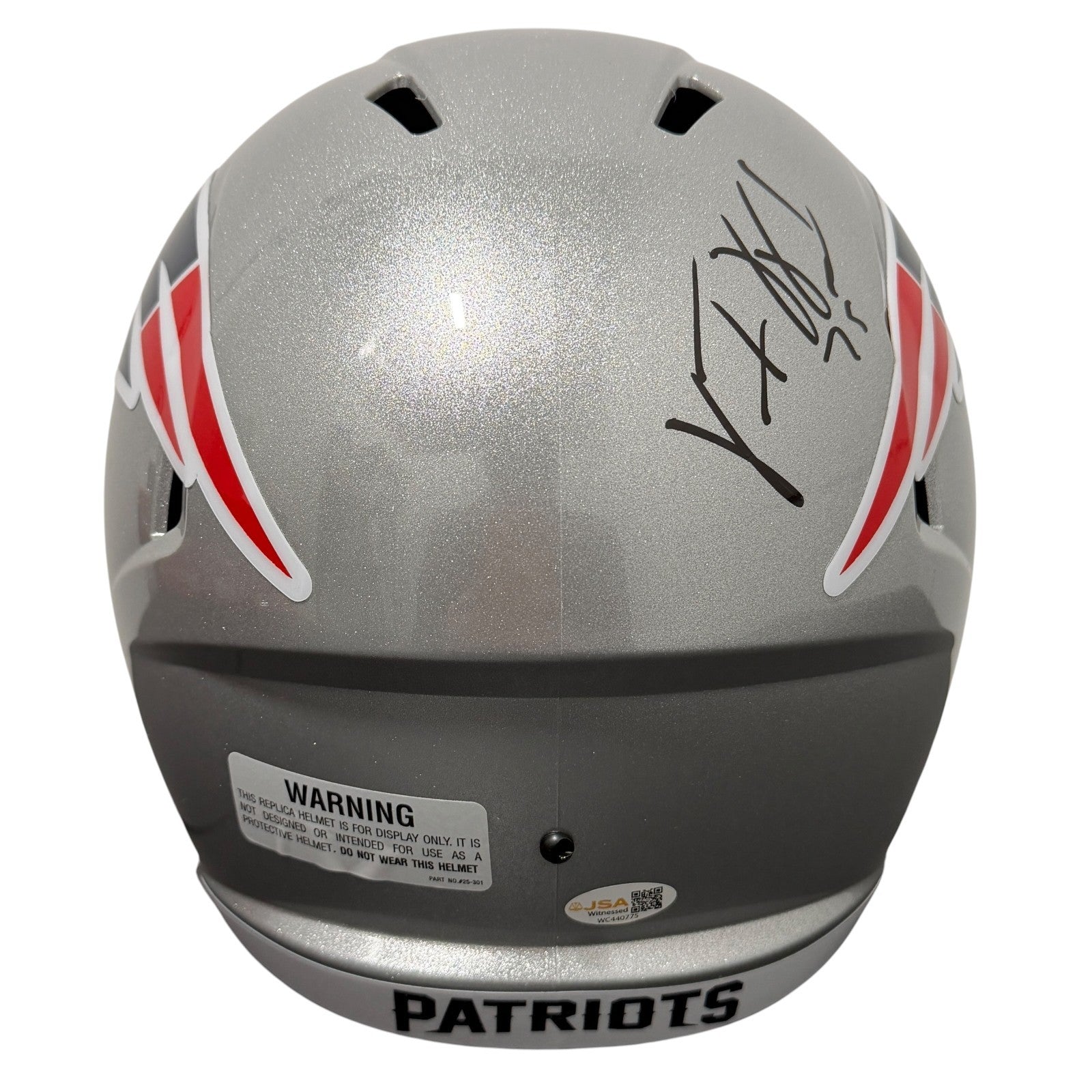 Vince Wilfork Signed Patriots Speed FS Full Size Helmet w/ SB Insc JSA W COA3