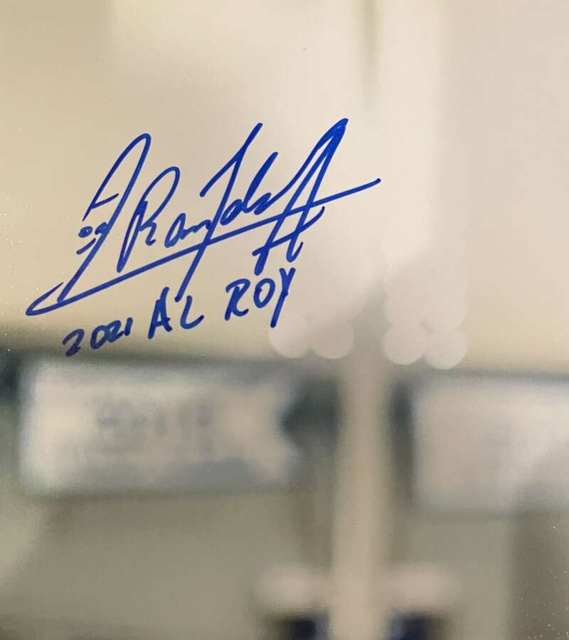 Randy Arozarena Signed Autographed Rays 11x14 Photo w/  2021 AL ROY PSA ITP COA1