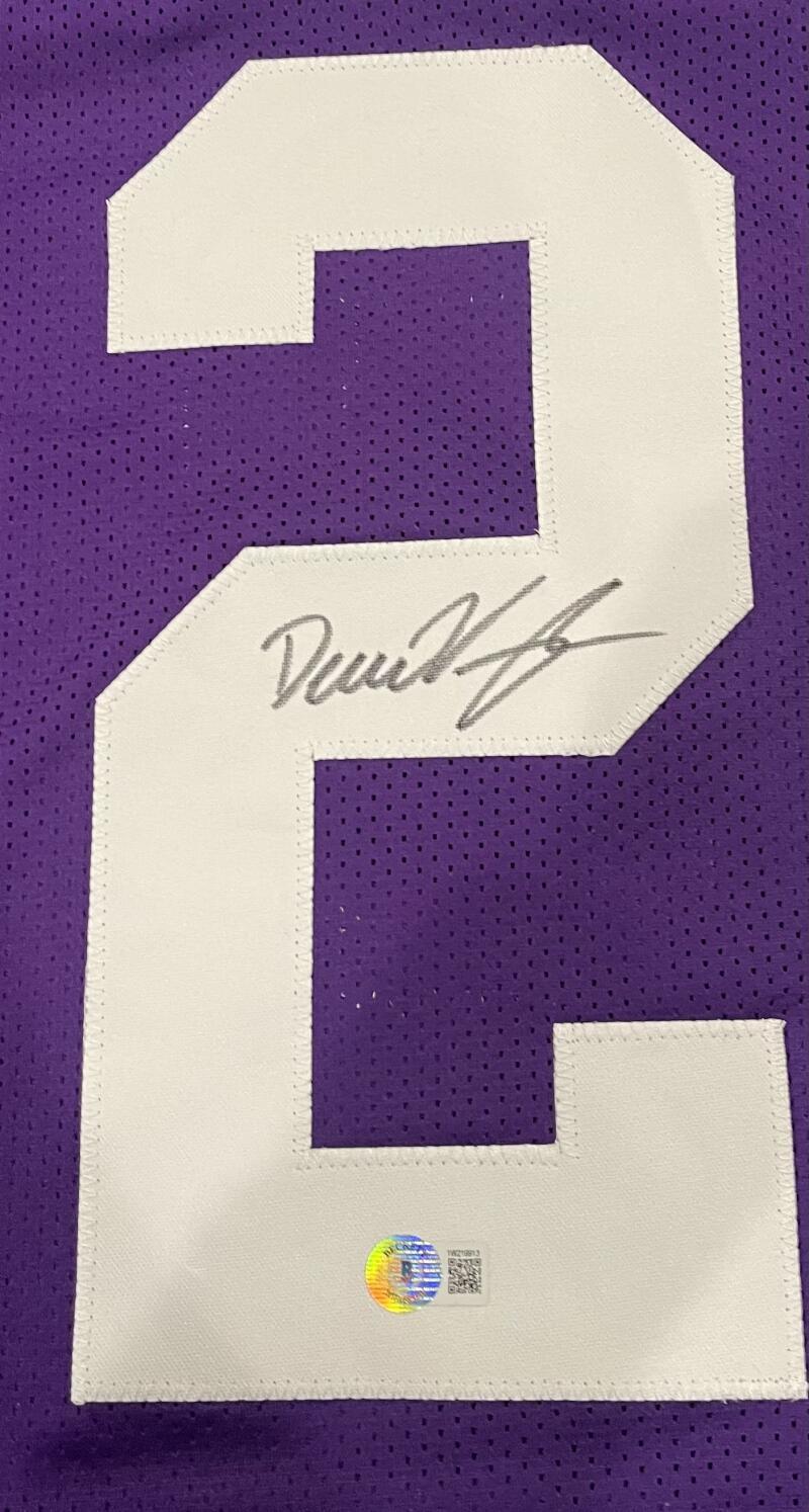 Deuce Vaughn Signed Kansas State Custom Jersey Deuce is Loose Beckett BAS COA1