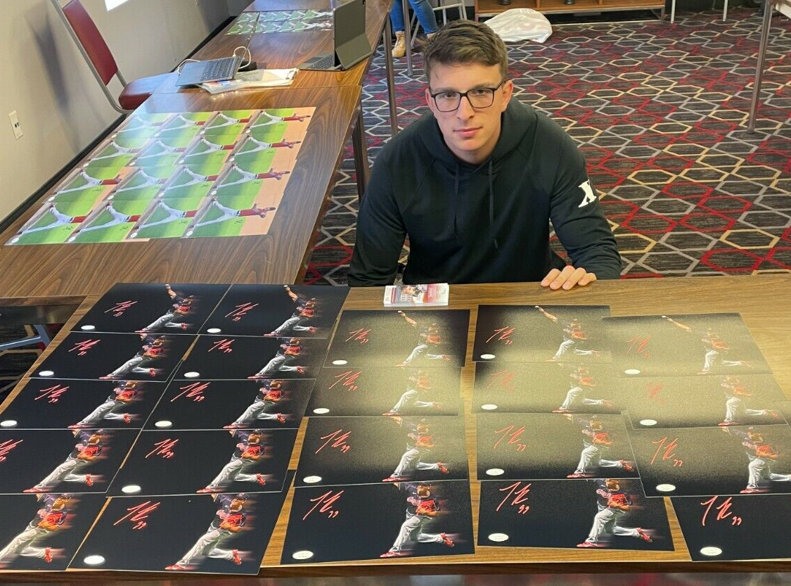 James Karinchak Signed Autographed Cleveland Indians 8x10 Photo JSA COA #31