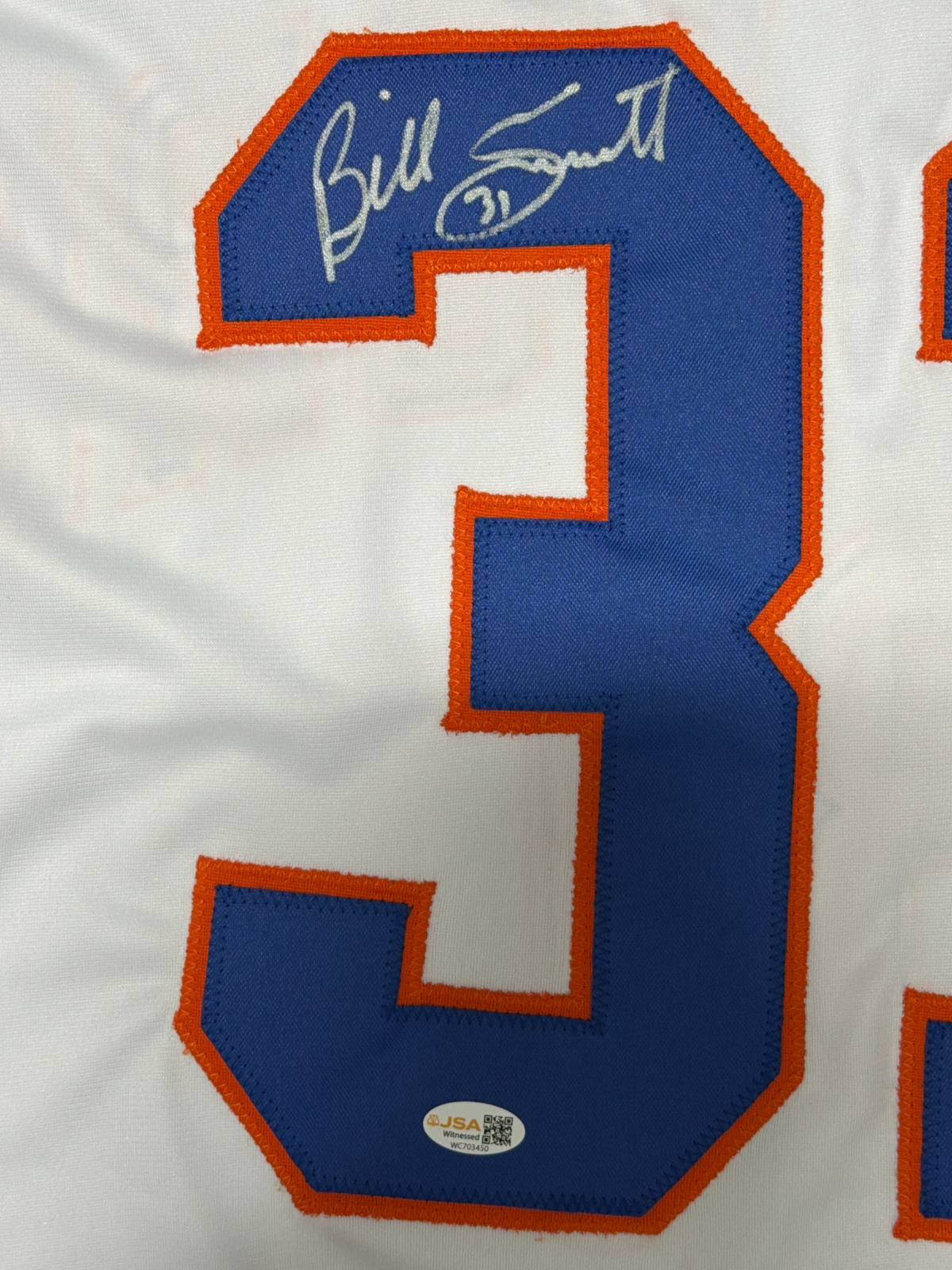 Billy Smith Signed Autographed New York Islanders Custom Jersey JSA Witness COA1