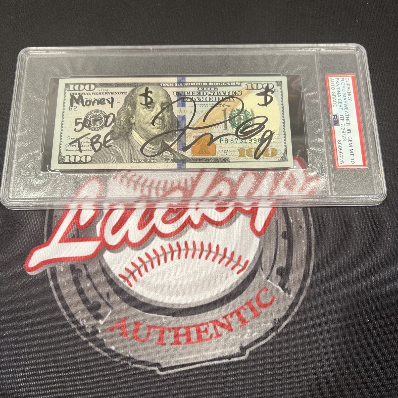 Floyd Mayweather Jr Signed $100 Bill US Currency x4 Inscriptions PSA 10 Auto K0