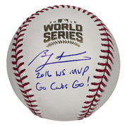 Ben Zobrist Signed Auto 2016 World Series Baseball w/ WS MVP  + Insc Beckett COA0