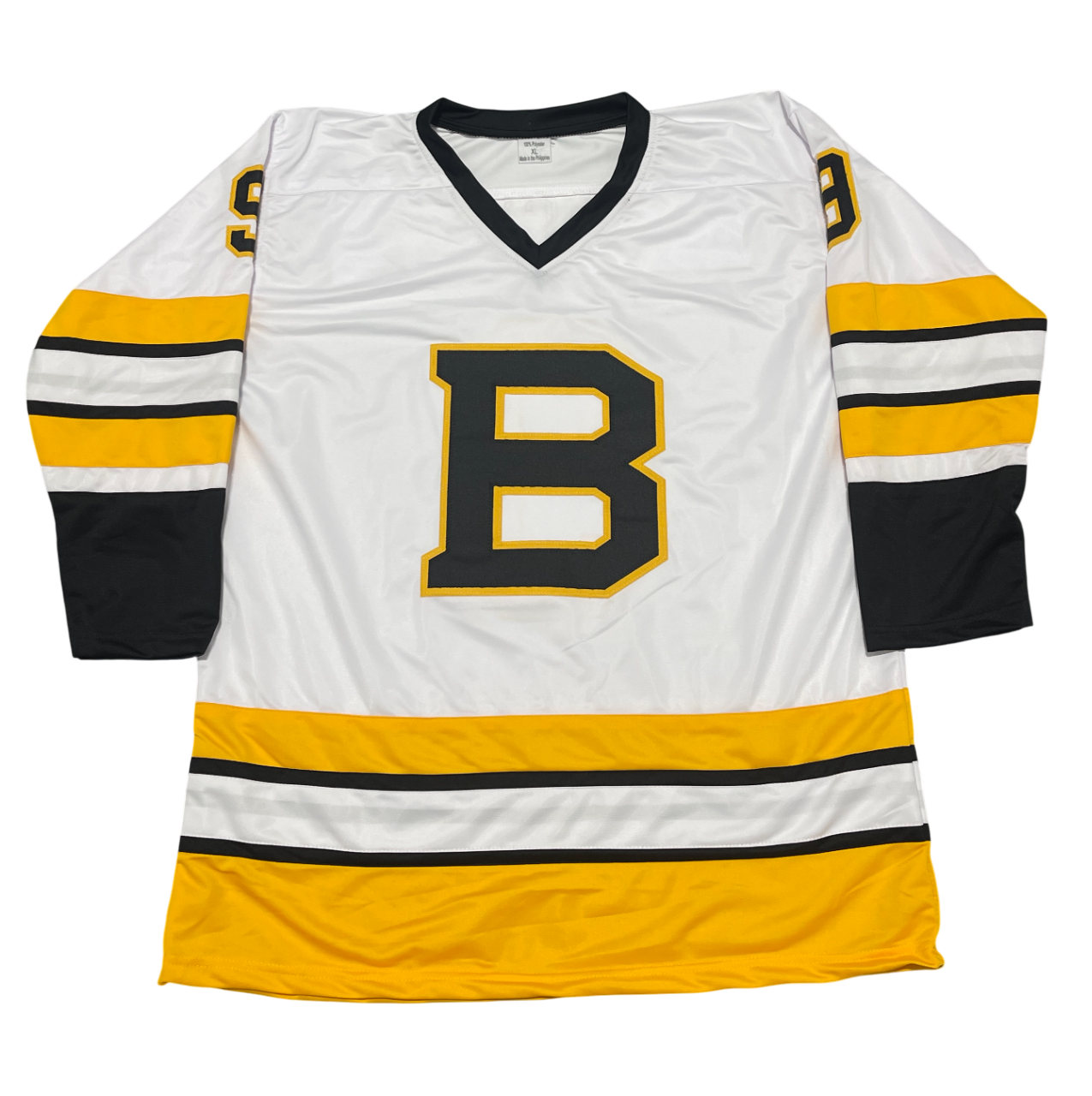 Johnny Bucyk Signed Boston Bruins Custom Jersey w/ HOF + SC Beckett BAS COA2