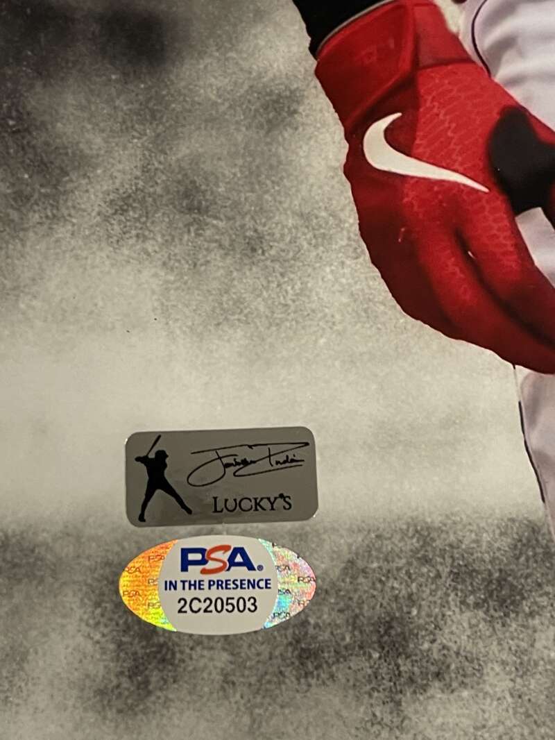 Jonathan India Signed Auto Autographed 30x15 Photo Print #1 PSA COA ROY Reds2