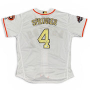 George Springer Signed 2017 World Series Astros Custom Replica Jersey BAS COA0