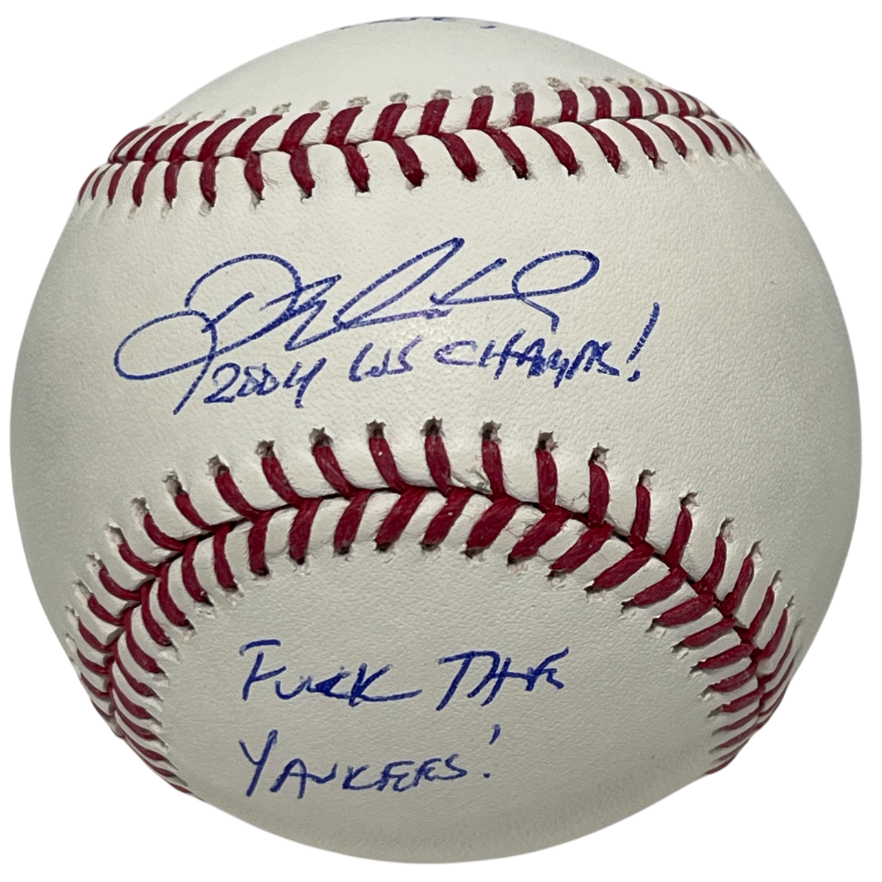 Doug Mientkiewicz Signed ROMLB Baseball w/ 3 Ins Beckett Witness BAS COA0