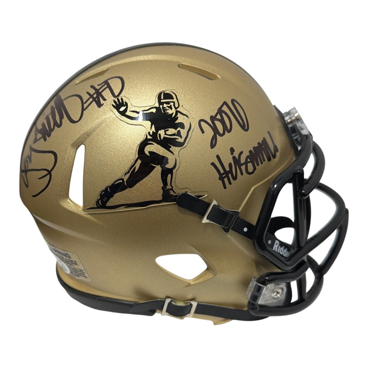 Troy Smith Signed Heisman Speed Mini Helmet w/ 2006 Heisman JSA Witness COA0