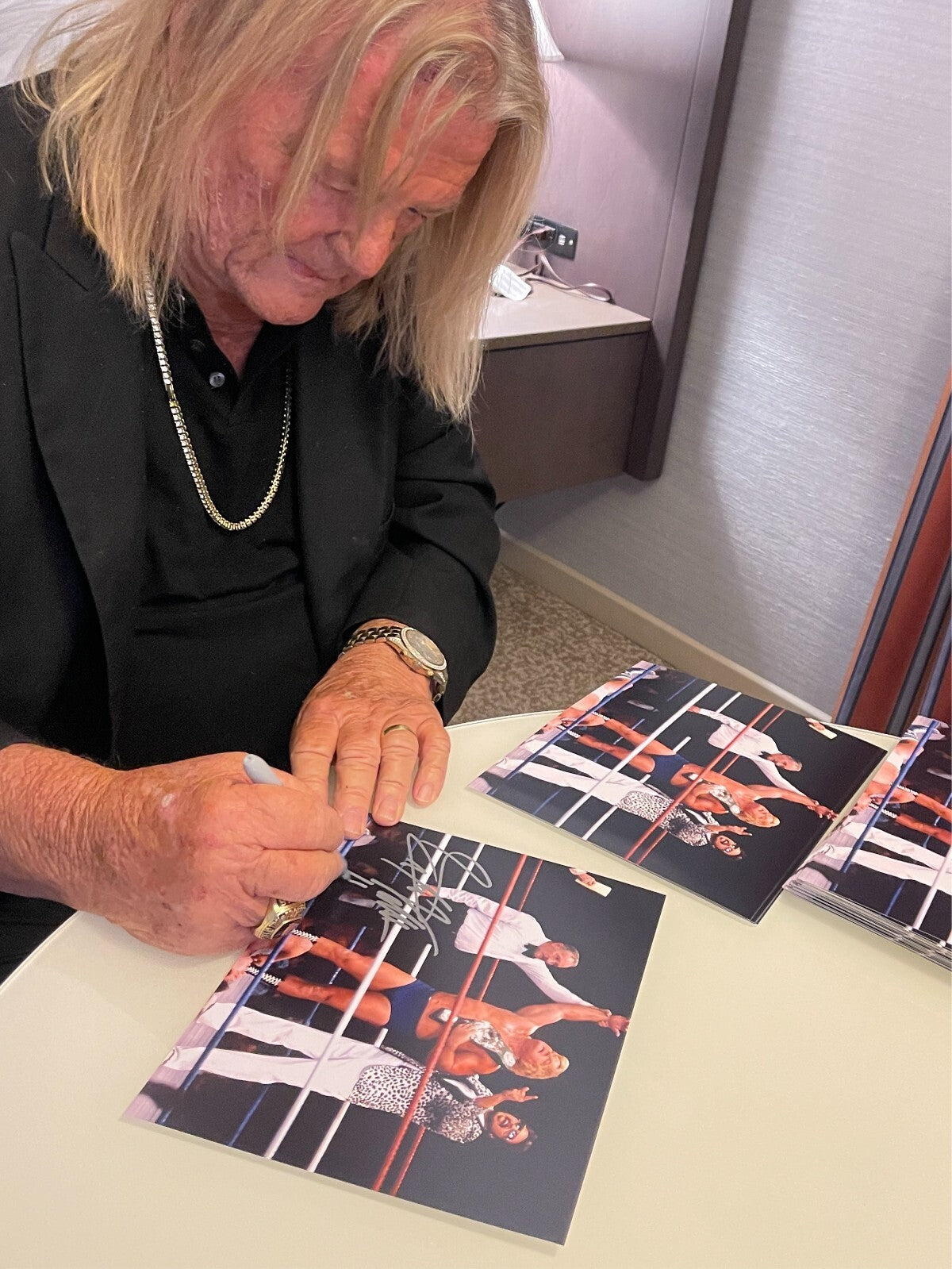 Greg Valentine & Jimmy Hart Dual Signed 8x10 Photo w/ HOF + 2 Insc LSCM COA1