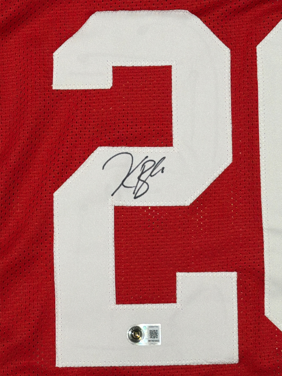 Kaelon Black Signed San Francisco 49ers Custom Jersey Beckett Witness BAS COA1