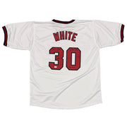 Devon White Signed California Angels Custom Jersey w/ 3x Insc JSA Witness COA0