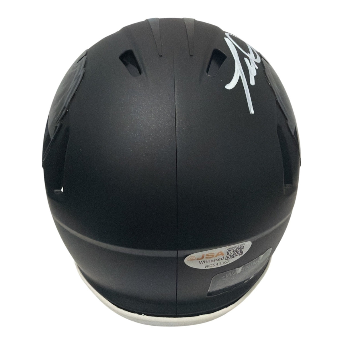 Terrell Suggs Signed Baltimore Ravens ALT #2 Black Mini Helmet JSA Witness COA2