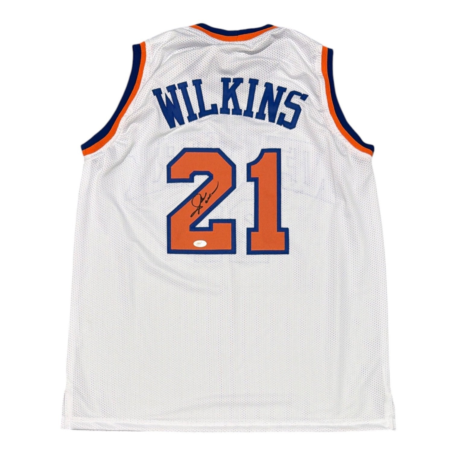 Gerald Wilkins Signed Autographed New York Knicks Custom Jersey JSA Witness COA0