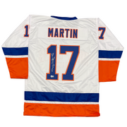 Matt Martin Signed New York Islanders Custom Jersey Beckett Witness BAS COA0