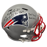 Malcolm Butler Signed Patriots Speed FS Full Size Helmet w/ Rare Inscs JSA W COA0