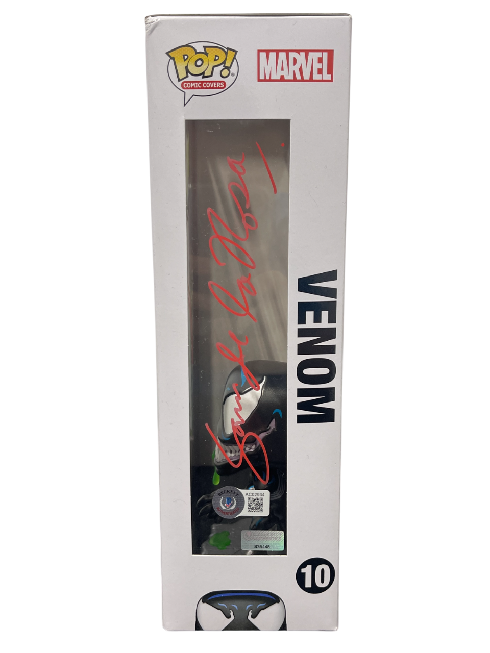 Tom Hardy Signed Venom Funko Pop Comic #10 w Sam De La Rosa Sketch BAS JSA COA A2