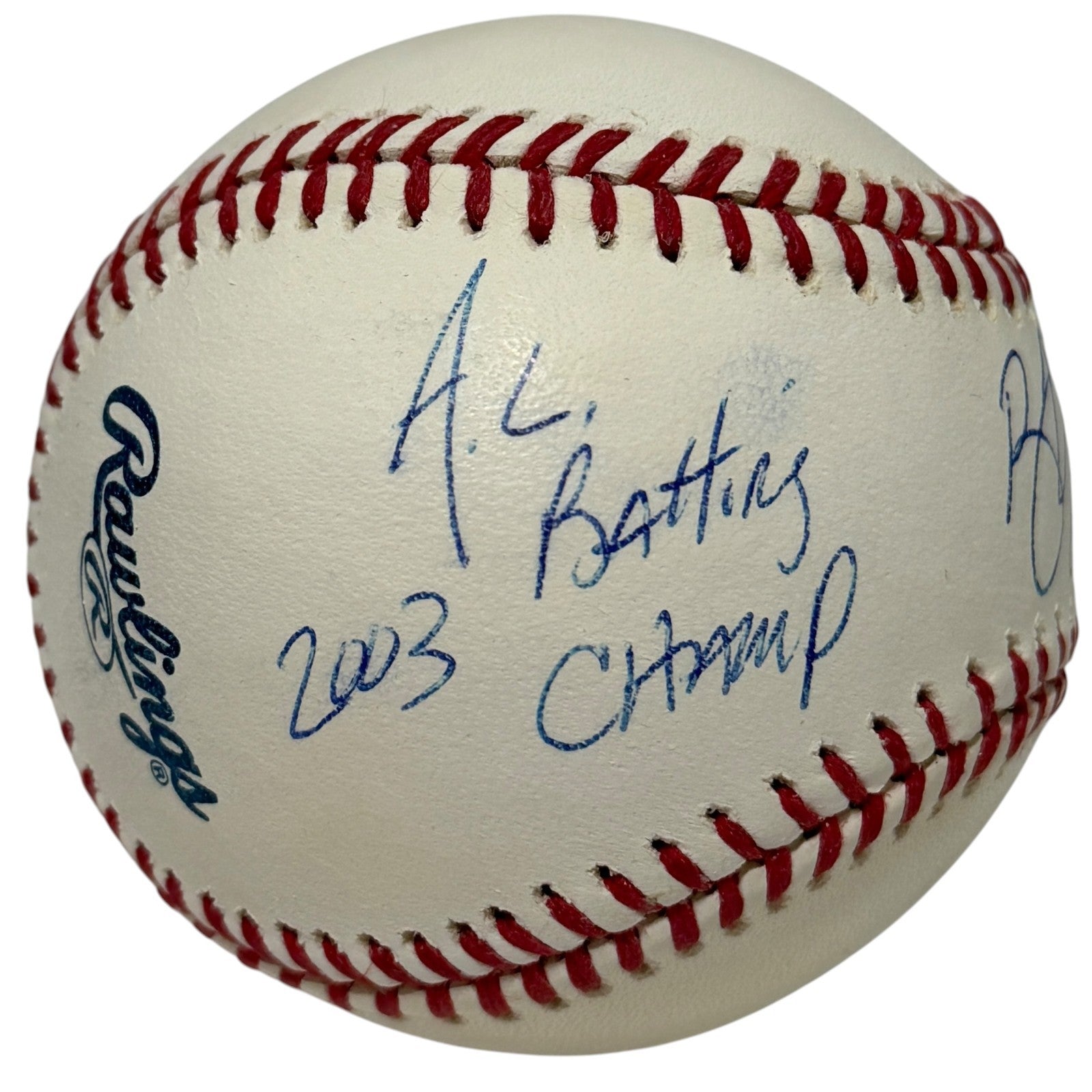 Bill Mueller Signed Autographed ROMLB Baseball w/ 3 Ins JSA COA Red Sox2