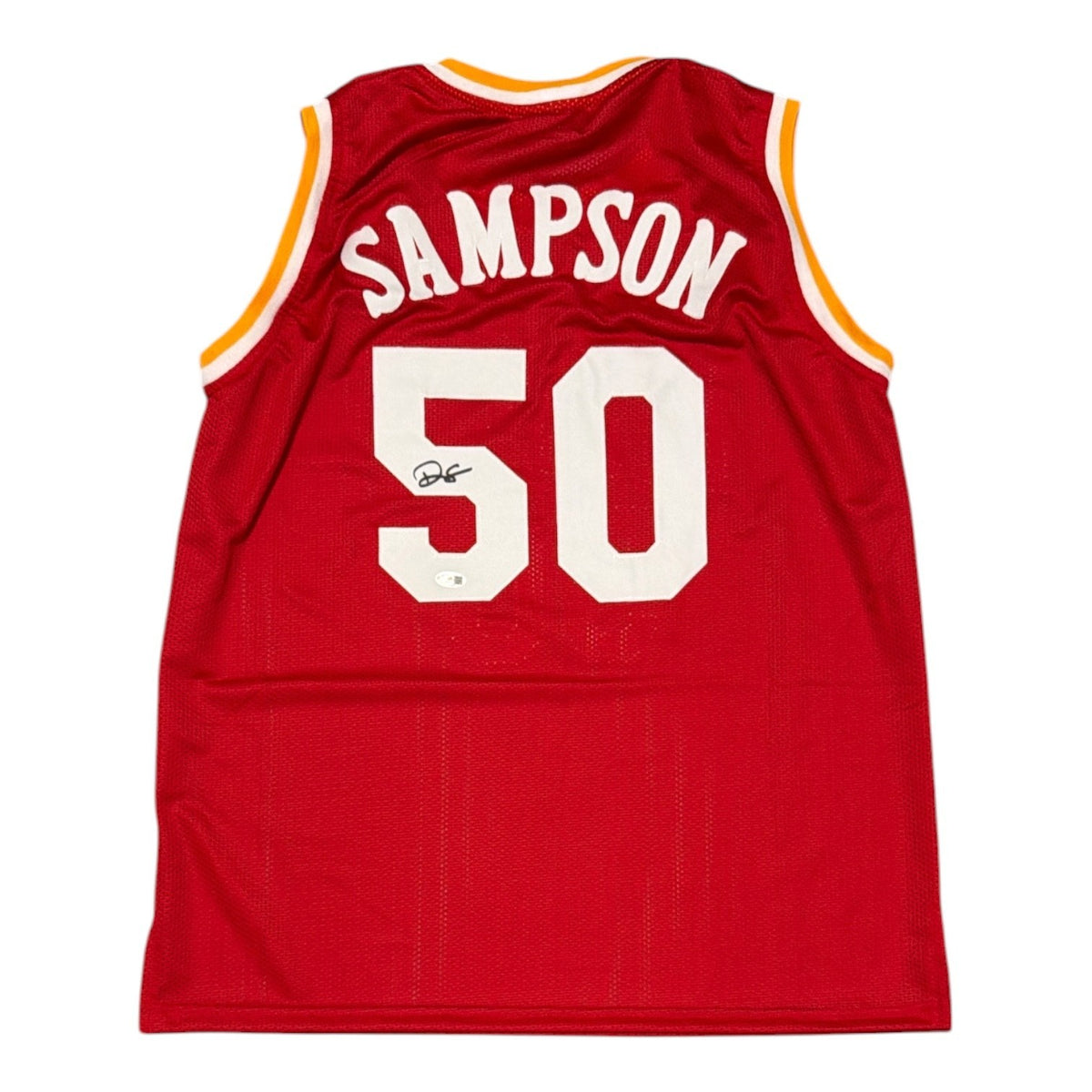 Ralph Sampson Signed Autographed Houston Rockets Custom Jersey JSA Witness COA0