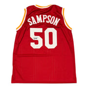 Ralph Sampson Signed Autographed Houston Rockets Custom Jersey JSA Witness COA0