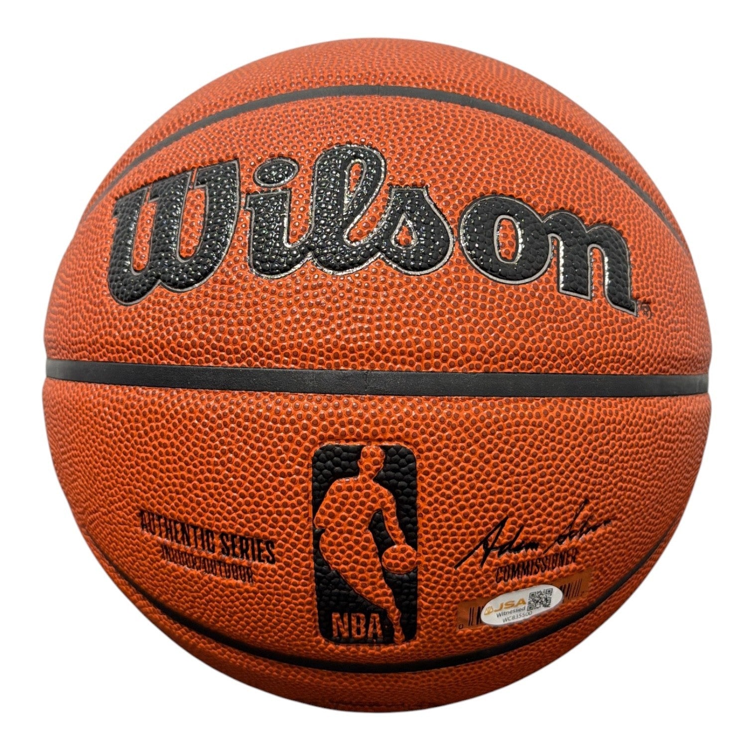 Marcus Camby Signed Autographed Wilson NBA Basketball w/ 07 DPOY JSA Witness COA3